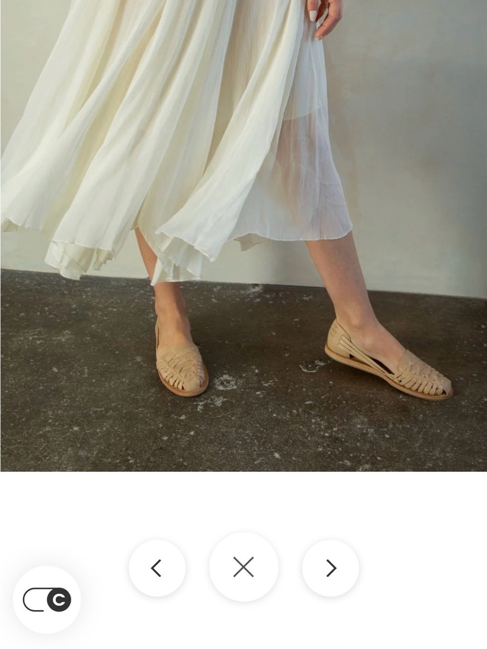 Nisolo Women's Huarache Sandal - Almond Leather - Size 7